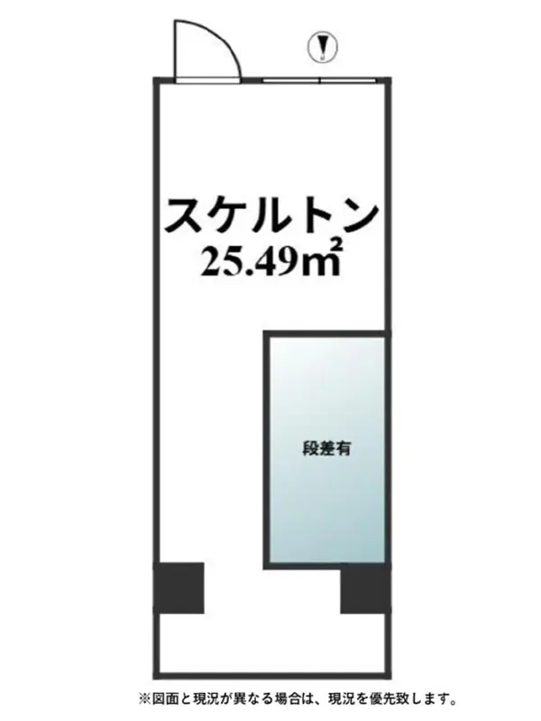 江戸川橋のスケルトン物件の平面図