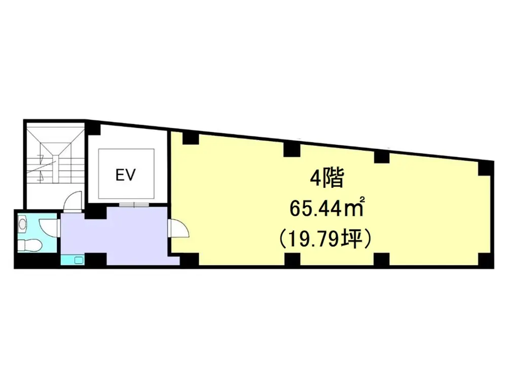 貸店舗(事務所仕様)の平面図
