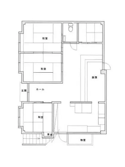 若葉の居抜き店舗の平面図