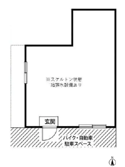 江古田のスケルトン物件の平面図