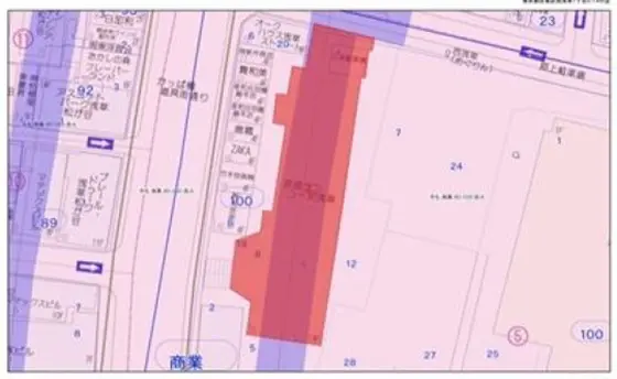貸店舗(事務所仕様)の平面図