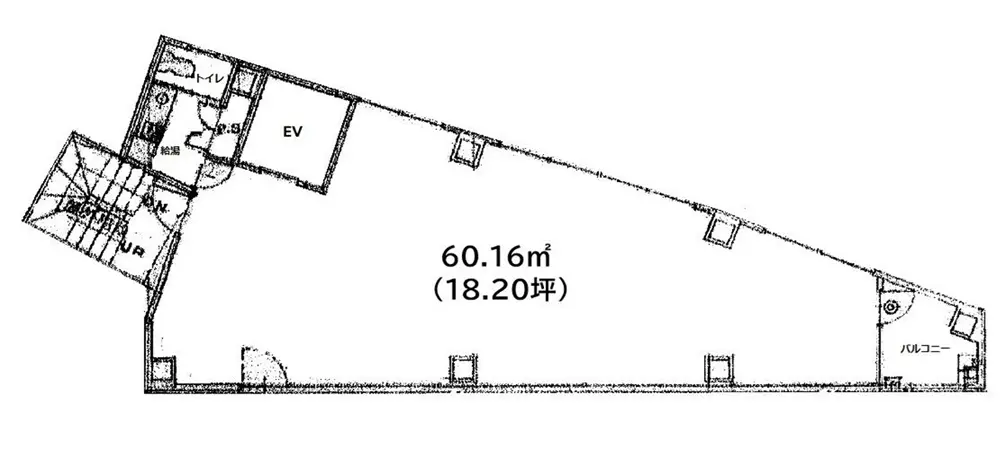 物販の居抜き物件の平面図
