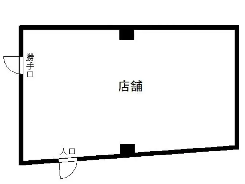 椎名町の事務所仕様物件の平面図