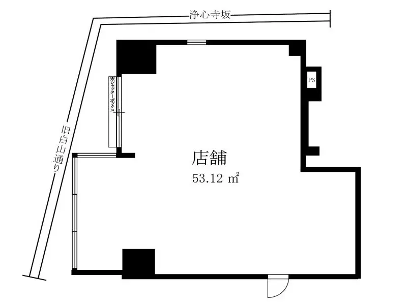 白山のスケルトン物件の平面図
