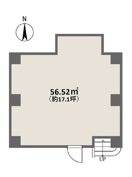 貸店舗(スケルトン)の平面図