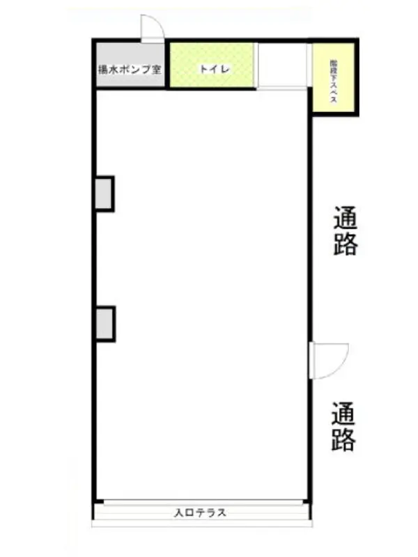 貸店舗(事務所仕様)の平面図