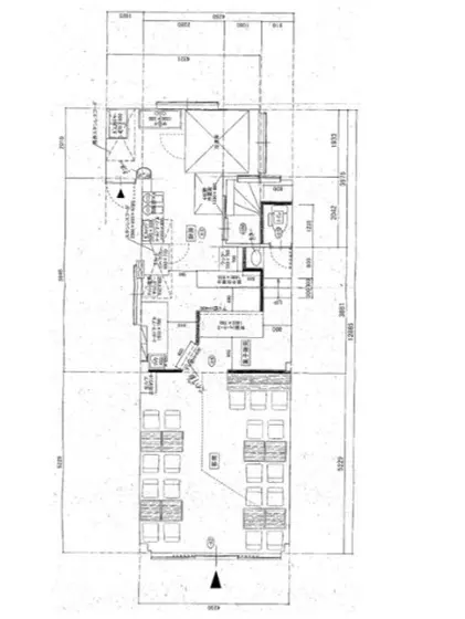 玉川学園前の居抜き店舗の平面図