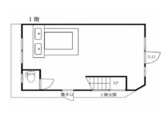 生田のBAR・ショットバー居抜きの平面図