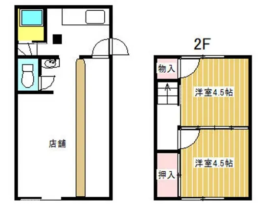 上福岡の居酒屋居抜きの平面図
