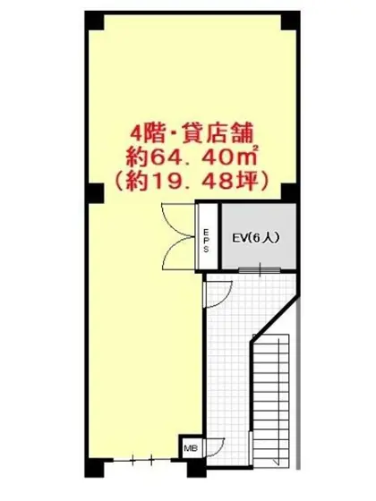 大宮の居抜き店舗の平面図