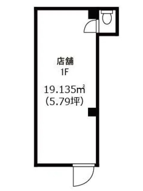 五反田のスナック・パブ居抜きの平面図