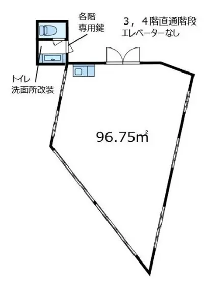 鶴ヶ峰のスケルトン物件の平面図