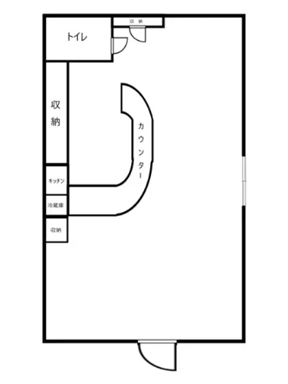 東十条の居抜き店舗の平面図