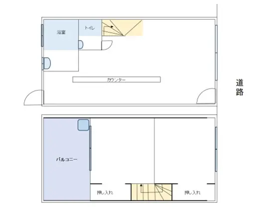 上福岡の居抜き店舗の平面図