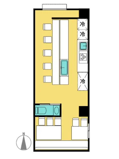 代田橋の居抜き店舗の平面図