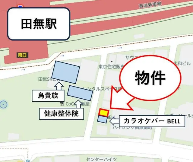 ラーメンの居抜き物件の地図