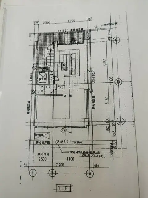 池上の居抜き店舗の平面図