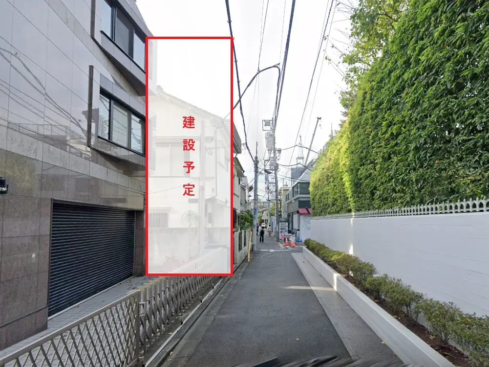 表参道のスケルトン店舗物件の外観