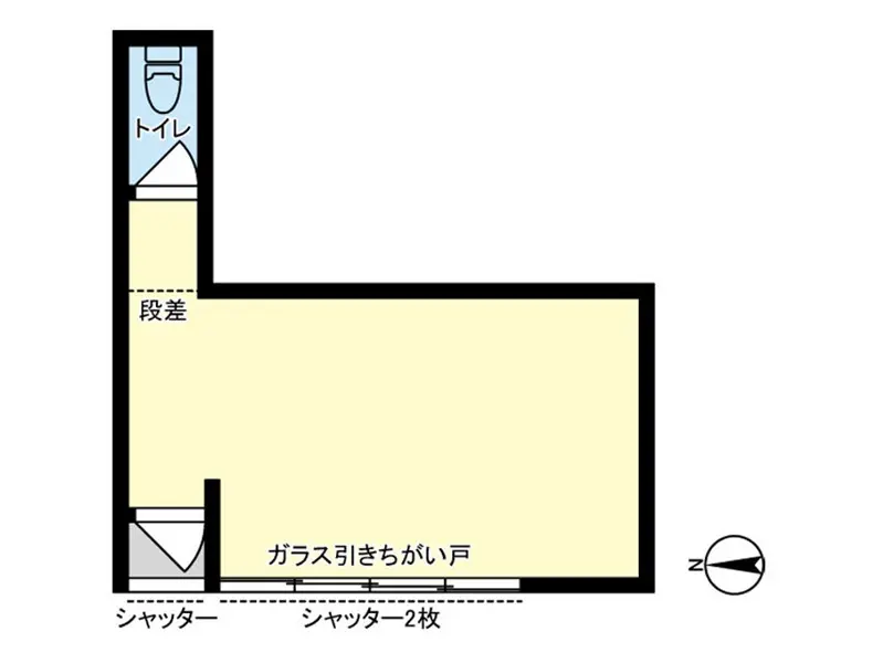 多国籍料理の居抜き物件の平面図