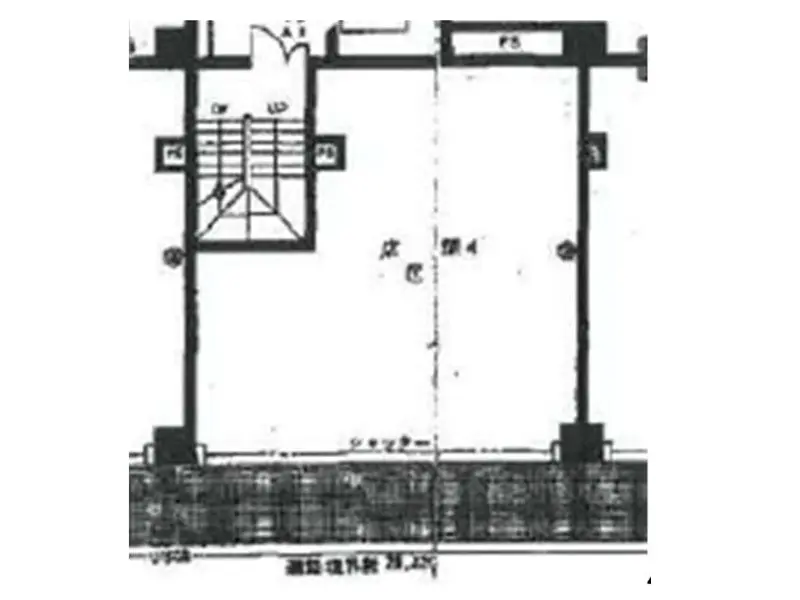 武蔵小杉の居抜き店舗の平面図