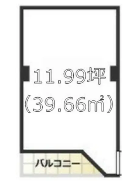 貸店舗(スケルトン)の平面図