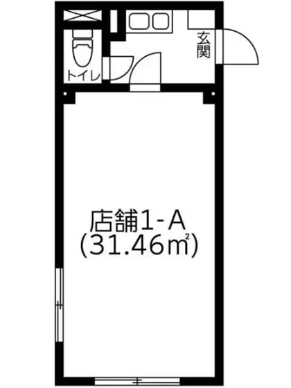 美容室・理容室の居抜き物件の平面図