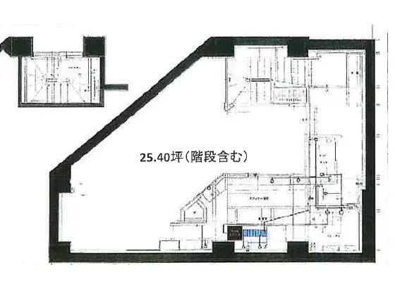麻布十番の居抜き店舗の平面図