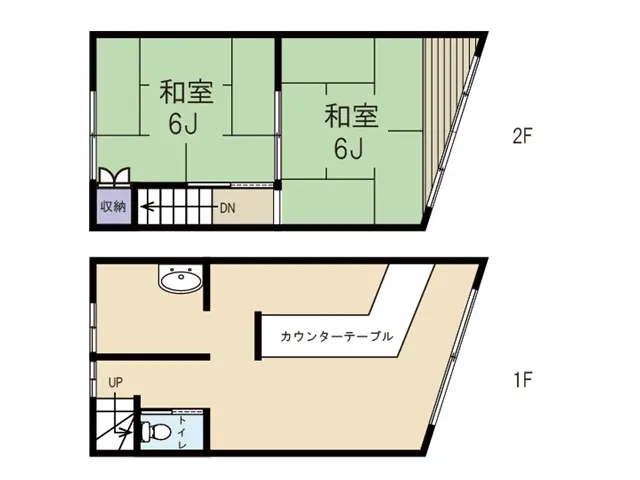 居酒屋の居抜き物件の平面図
