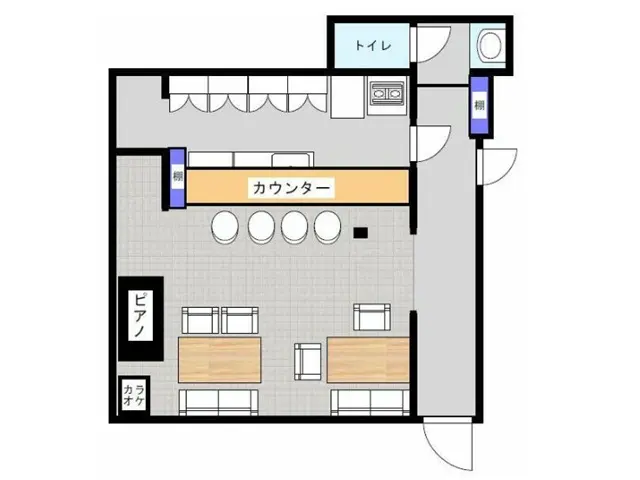 川口の居抜き店舗の平面図