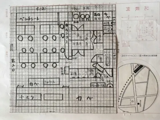 千鳥町の居抜き店舗の平面図