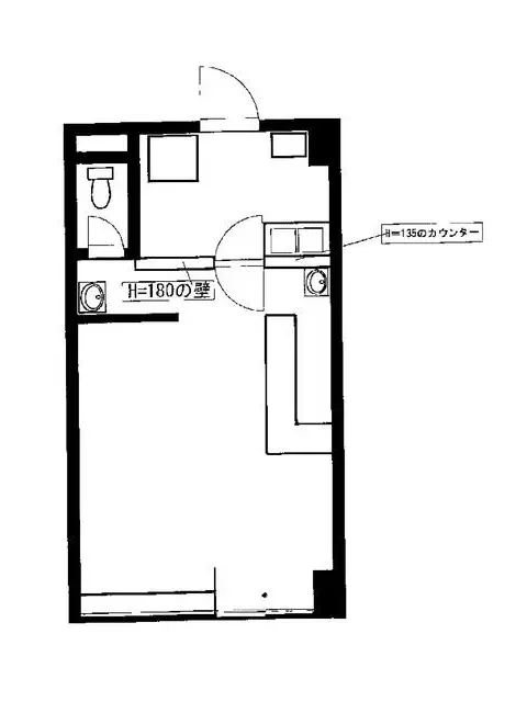 西八王子のカフェ・喫茶店居抜きの平面図