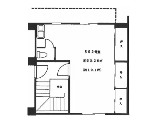中野新橋の寿司居抜きの平面図