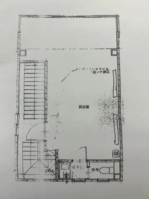 貸店舗(スケルトン)の平面図