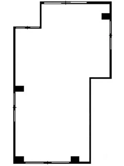 パン屋の居抜き物件の平面図