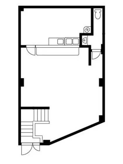 福生の居抜き店舗の平面図