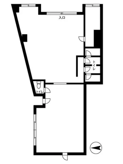 京急鶴見の居抜き店舗の平面図