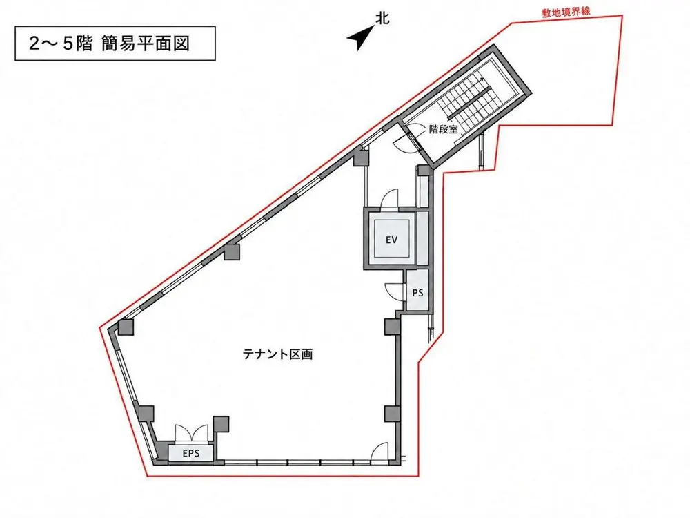 大井町の居抜き店舗の平面図