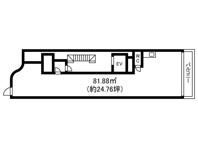 貸店舗(スケルトン)の平面図