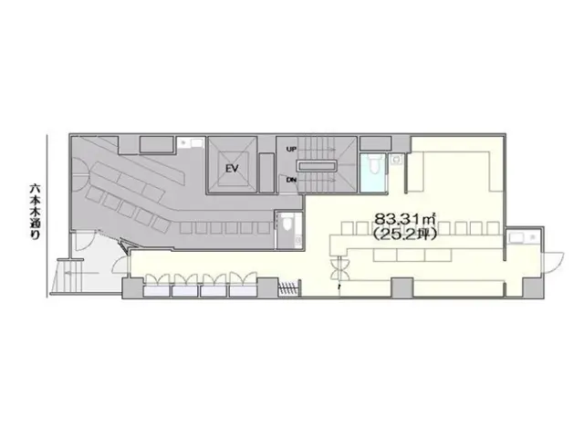 六本木のBAR・ショットバー居抜きの平面図