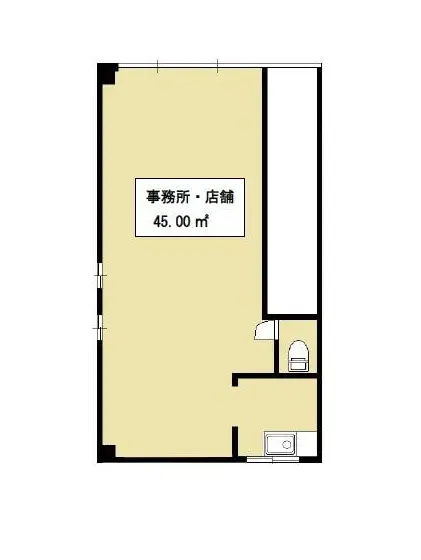 パン屋の居抜き物件の平面図