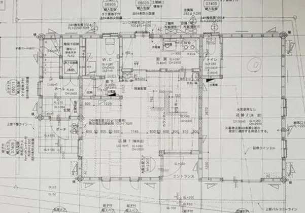 カフェ・喫茶店の居抜き物件の平面図