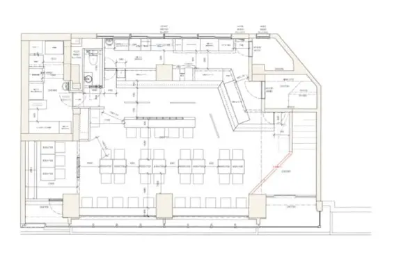 大井町の居抜き店舗の平面図