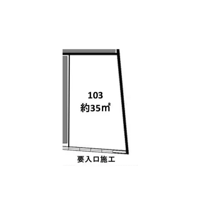 三軒茶屋のスケルトン物件の平面図