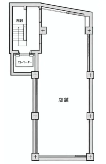 御徒町のスケルトン物件の平面図