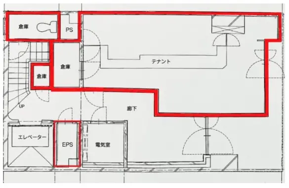 広尾のその他店舗物件の平面図