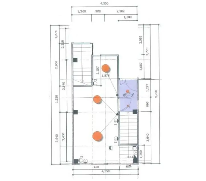 貸店舗(スケルトン)の平面図