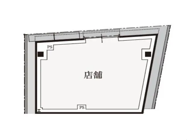 貸店舗(スケルトン)の平面図