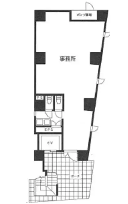 貸店舗(スケルトン)の平面図
