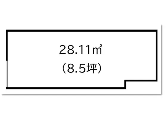 貸店舗(スケルトン)の平面図