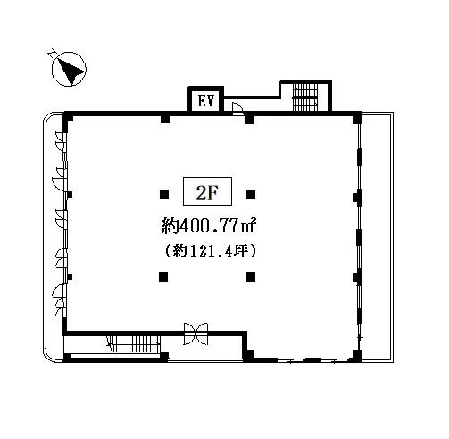 南柏のスケルトン店舗物件の平面図